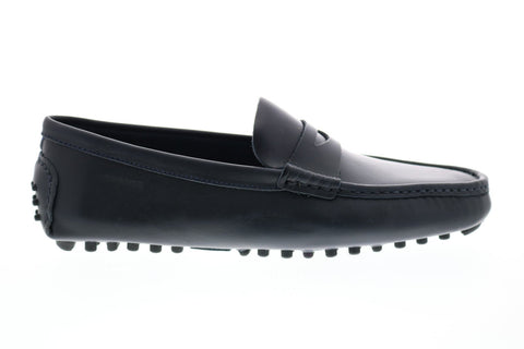 Sebago Russel 71113DW Mens Blue Leather Loafers & Slip Ons Moccasin Shoes