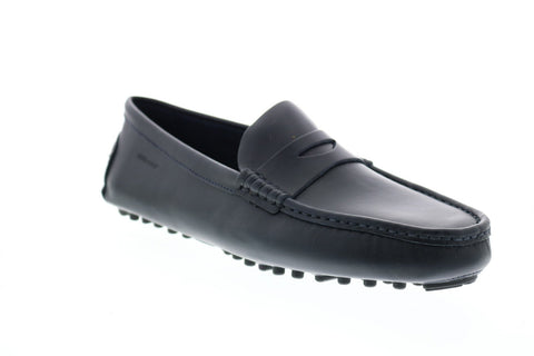 Sebago Russel 71113DW Mens Blue Leather Loafers & Slip Ons Moccasin Shoes