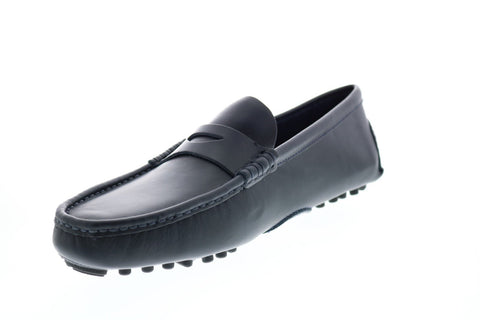Sebago Russel 71113DW Mens Blue Leather Loafers & Slip Ons Moccasin Shoes