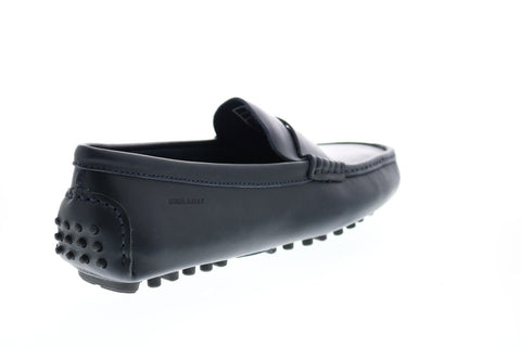 Sebago Russel 71113DW Mens Blue Leather Loafers & Slip Ons Moccasin Shoes