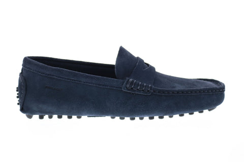 Sebago Russel Suede 71113EW Mens Blue Loafers & Slip Ons Moccasin Shoes