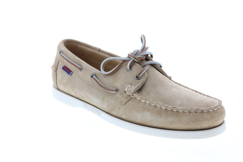 Sebago Portland Flesh Out 7111PTW Mens Beige Loafers & Slip Ons Boat Shoes