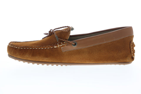 G.H. Bass Tobby Suede Leather 713200-BRTN Mens Brown Low Top Boat Shoes Loafers