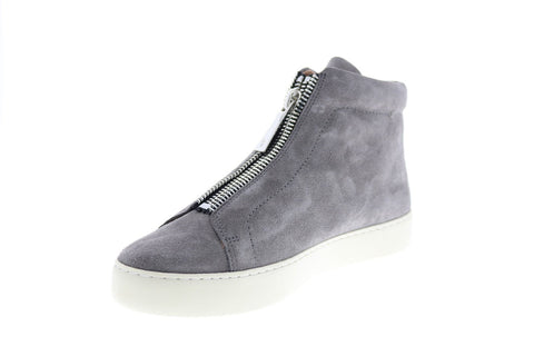 Frye Lena Zip High 71327 Womens Gray Suede Lifestyle Sneakers Shoes