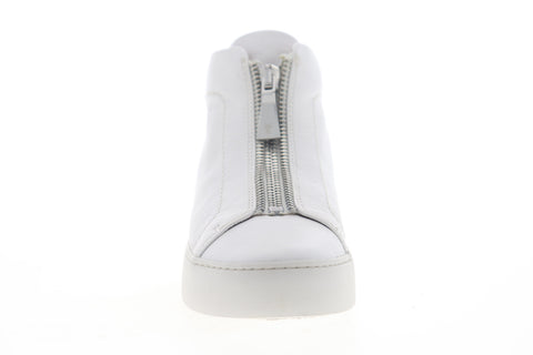 Frye Lena Zip High 71329 Womens White Leather High Top Lifestyle Sneakers Shoes