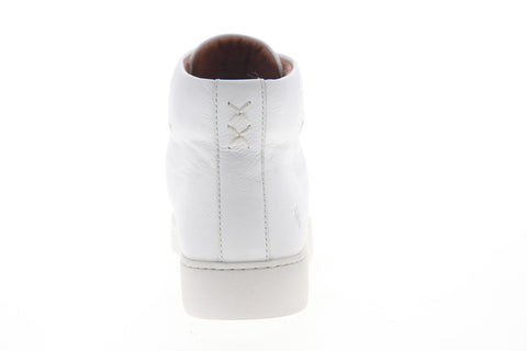 Frye Lena Zip High 71329 Womens White Leather High Top Lifestyle Sneakers Shoes