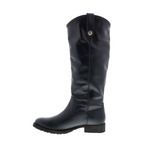 Frye Melissa Button Lug Tall 71374 Womens Black Leather Casual Dress Boots