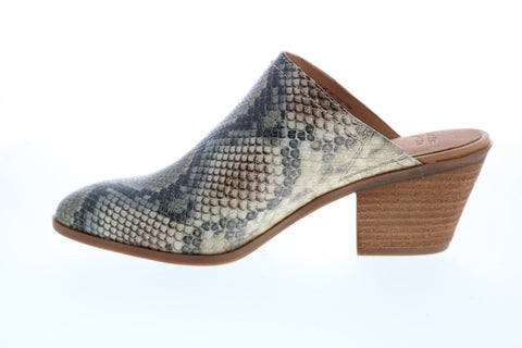 Frye & Co. Jacy Mule 71495 Womens Gray Leather Mules Heels Shoes