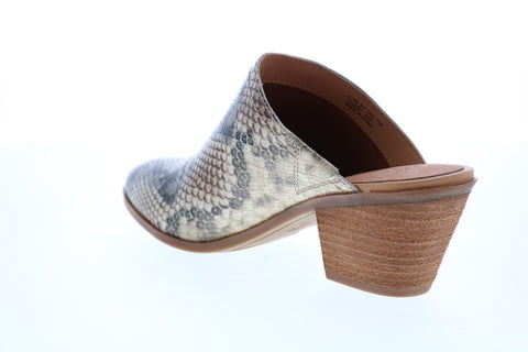 Frye & Co. Jacy Mule 71495 Womens Gray Leather Mules Heels Shoes