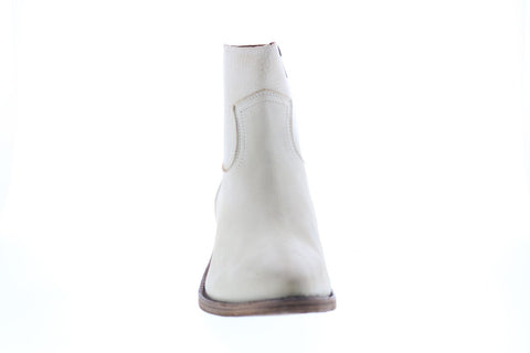 Frye Billy Inside Zip Bootie Womens White Nubuck Ankle & Booties Boots
