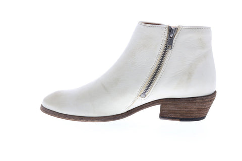 Frye Carson Piping Bootie 71536 Womens White Synthetic Ankle & Booties Boots