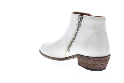 Frye Carson Piping Bootie 71536 Womens White Synthetic Ankle & Booties Boots