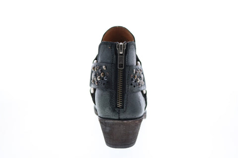 Frye Ray Deco Stud Harness 71558 Womens Black Leather Ankle & Booties Boots
