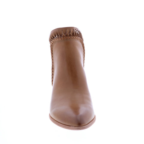 Frye Reed Feather Bootie 71564 Womens Brown Leather Ankle & Booties Boots