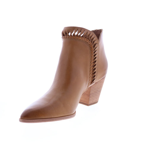 Frye Reed Feather Bootie 71564 Womens Brown Leather Ankle & Booties Boots