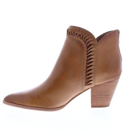 Frye Reed Feather Bootie 71564 Womens Brown Leather Ankle & Booties Boots