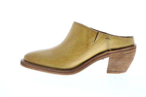 Frye Rosalia Mule 71573 Womens Brown Leather Mules Heels Shoes