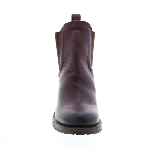 Frye Sabrina Chelsea 71868 Womens Burgundy Leather Ankle & Booties Boots