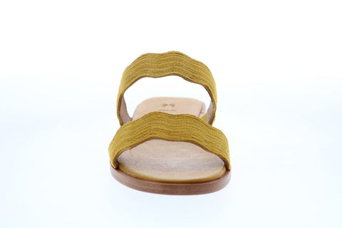 Frye Mira Wave Slide 71673 Womens Yellow Suede Slip On Slides Sandals Shoes