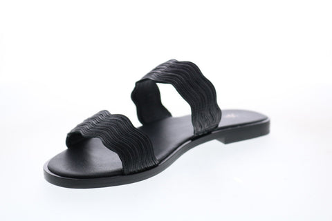 Frye Mira Wave Slide 71674 Womens Black Leather Slides Sandals Shoes