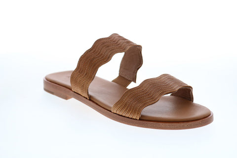Frye Mira Wave Slide 71674 Womens Brown Leather Slides Sandals Shoes
