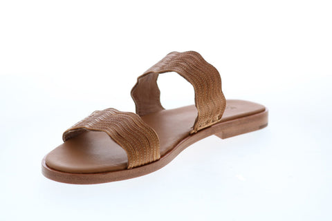 Frye Mira Wave Slide 71674 Womens Brown Leather Slides Sandals Shoes