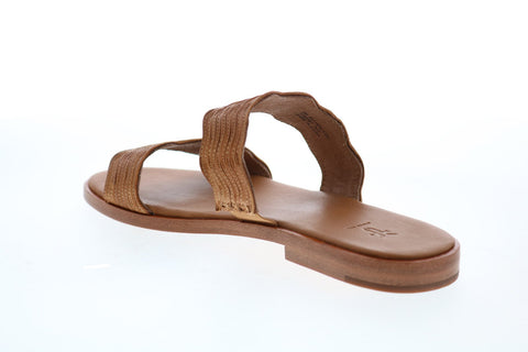 Frye Mira Wave Slide 71674 Womens Brown Leather Slides Sandals Shoes