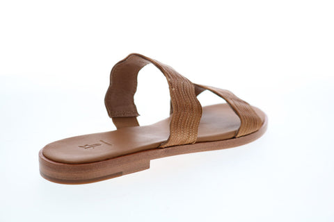 Frye Mira Wave Slide 71674 Womens Brown Leather Slides Sandals Shoes