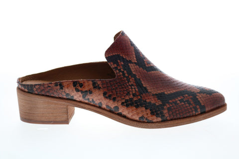 Frye Ray Mule 71677 Womens Brown Leather Slip On Mules Heels Shoes