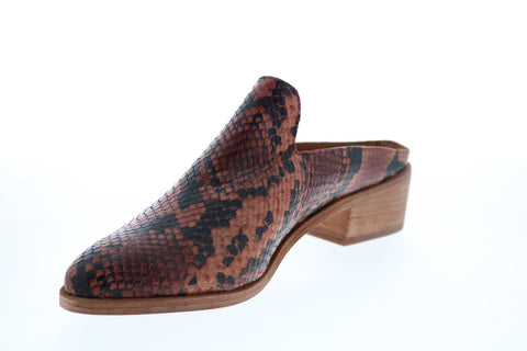 Frye Ray Mule 71677 Womens Brown Leather Slip On Mules Heels Shoes
