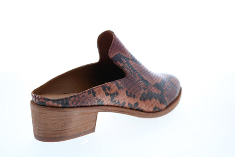 Frye Ray Mule 71677 Womens Brown Leather Slip On Mules Heels Shoes