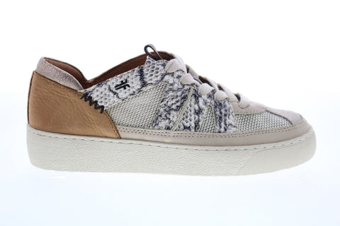 Frye Webster Overlay Low Lace Womens White Leather Lifestyle Sneakers Shoes