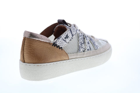 Frye Webster Overlay Low Lace Womens White Leather Lifestyle Sneakers Shoes
