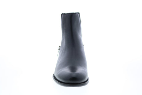 Frye Carly Zip Chelsea 71718 Womens Black Leather Ankle & Booties Boots