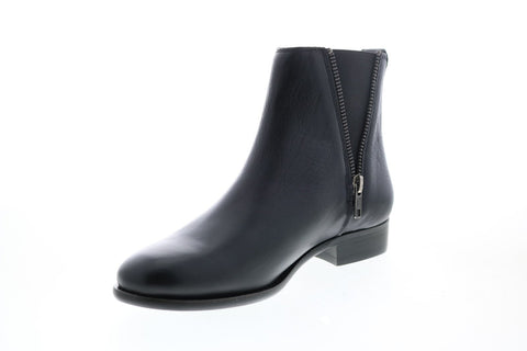 Frye Carly Zip Chelsea 71718 Womens Black Leather Ankle & Booties Boots