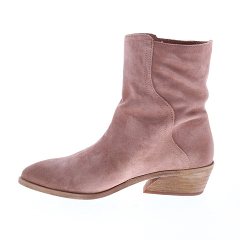 Frye Farrah Wave Short 71824 Womens Pink Suede Ankle & Booties Boots