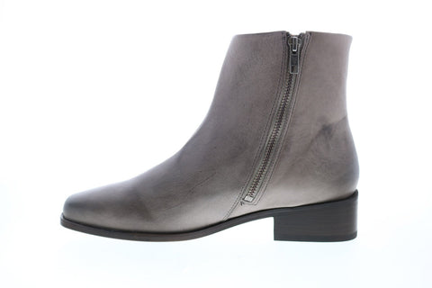 Frye River Inside Zip Bootie 71922 Womens Gray Leather Ankle & Booties Boots