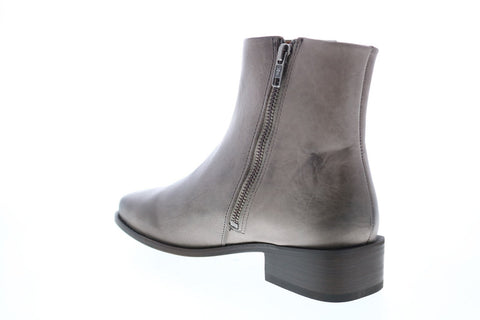 Frye River Inside Zip Bootie 71922 Womens Gray Leather Ankle & Booties Boots