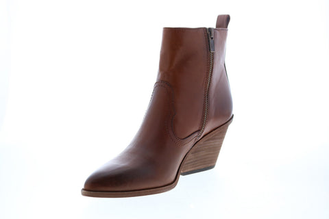 Frye Amado Wedge 71943 Womens Brown Leather Ankle & Booties Boots