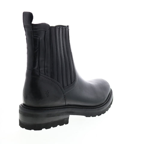 Frye Ella Moto Chelsea 71957 Womens Black Leather Chelsea Boots