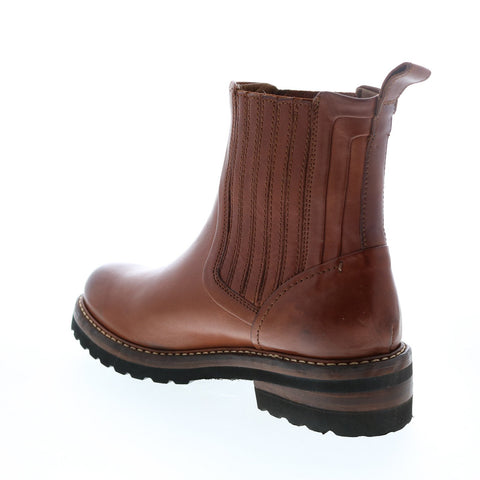 Frye Ella Moto Chelsea 71957 Womens Brown Leather Chelsea Boots