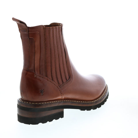 Frye Ella Moto Chelsea 71957 Womens Brown Leather Chelsea Boots