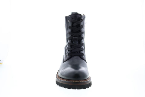 Frye Ella Moto Lace Up 71958 Womens Black Leather Casual Dress Boots