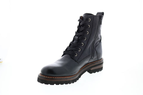 Frye Ella Moto Lace Up 71958 Womens Black Leather Casual Dress Boots