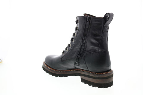 Frye Ella Moto Lace Up 71958 Womens Black Leather Casual Dress Boots