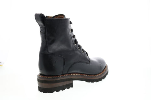 Frye Ella Moto Lace Up 71958 Womens Black Leather Casual Dress Boots