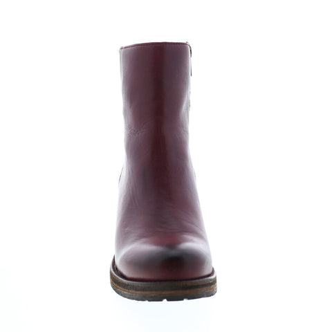 Frye Karen Inside Zip Short 71960 Womens Burgundy Leather Casual Dress Boots