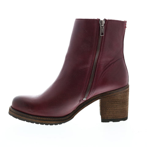 Frye Karen Inside Zip Short 71960 Womens Burgundy Leather Casual Dress Boots