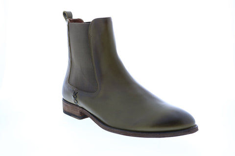 Frye Melissa Chelsea 71979 Womens Green Leather Slip On Chelsea Boots