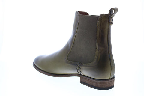 Frye Melissa Chelsea 71979 Womens Green Leather Slip On Chelsea Boots
